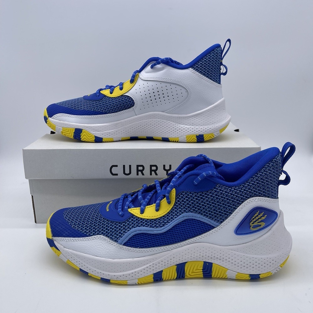 UNDER ARMOUR SNEAKERS MEN CURRY 3Z 24‎ BLU/WHT 3027626-400 Sz 11